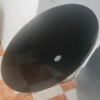Cristal para Mesa Redondo Negro