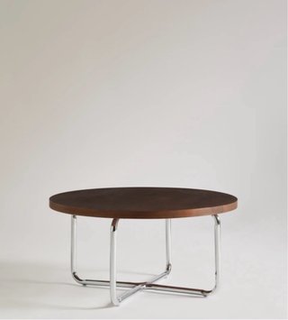 Mesa de centro redonda madera y metal