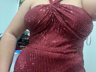 Vestido Largo de Fiesta con Lentejuelas Burdeos