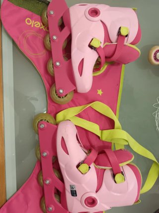 Patines Oxelo Rosa y Amarillo