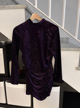 Vestido Morado con Brillos