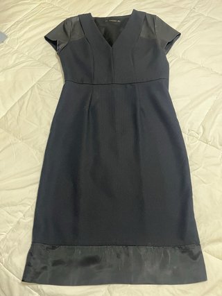 Vestido midi negro Zara talla S