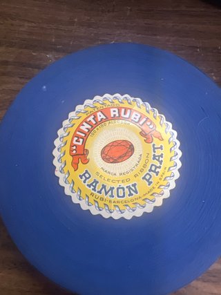 Cinta Rubí de Algodón Azul