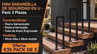 Pack 3 Barandillas de Seguridad en U