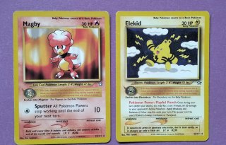 Cartas Pokémon Magby y Elekid