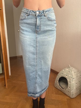 Falda vaquera midi