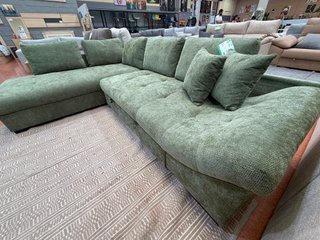 Sofá Chaise Longue XXL 300 cm Verde