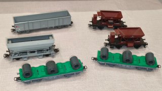 Set de 6 vagones de tren a escala
