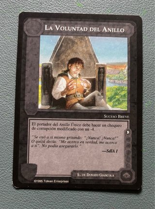 Carta La Voluntad del Anillo - El Señor de los Ani