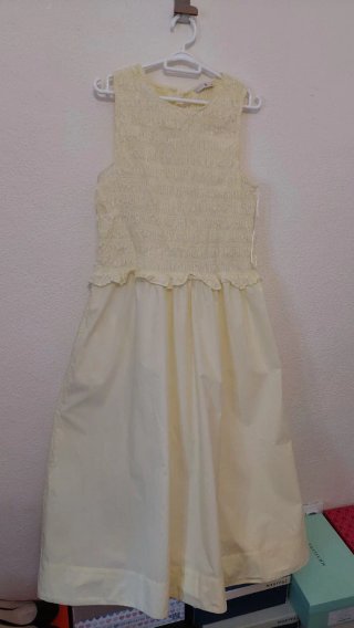 Vestido Amarillo Sin Mangas