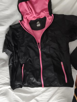 Chubasquero Nike Negro Rosa G. Paraguas plegable