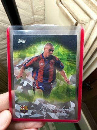 Carta Topps Ronaldo Nazário FC Barcelona /10