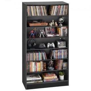 Mueble estantería para CD y DVD, 7 niveles, 140 cm