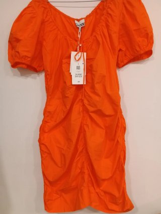 Vestido Naranja Ganni Talla M