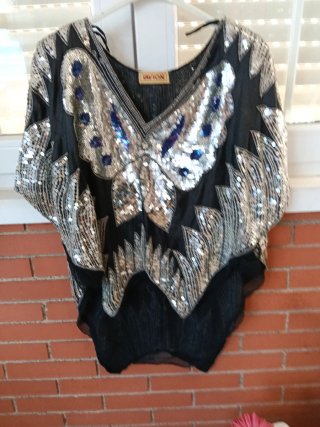 Blusa de Fiesta Lavion con Lentejuelas