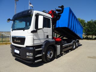MAN TGS 26 320-CAMIONES GANCHO+GRUA