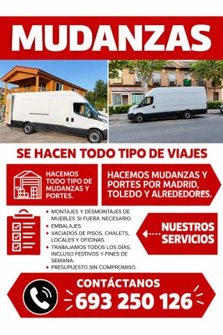 Partes y mudanzas Madrid