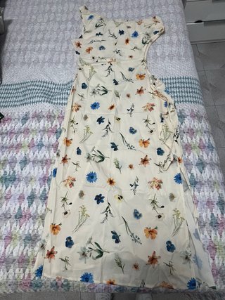 Vestido Largo Estampado Floral Shein