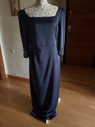 Vestido largo de fiesta azul