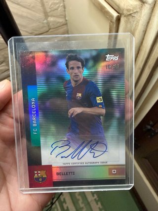 Carta Topps Autografiada Belletti FC Barcelona