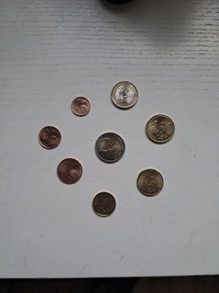 Lote de 8monedas de Euro de Bulgaria