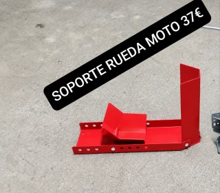 Soporte rueda moto remolque portamotos portacoches