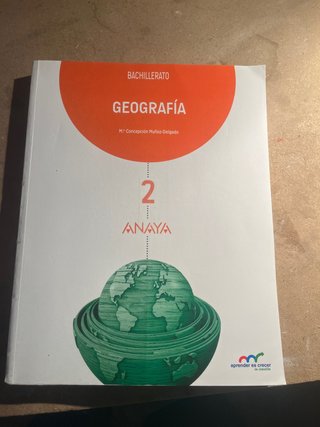 Geografía, 2 Bachillerato