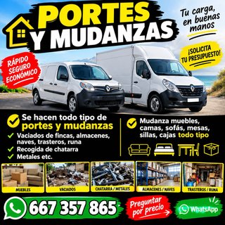 PORTES Y MUDANZAS
