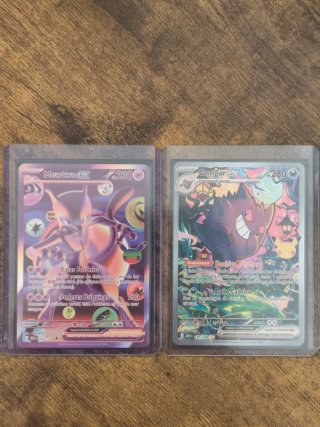 Cartas Pokémon Mewtwo ex y Gengar ex
