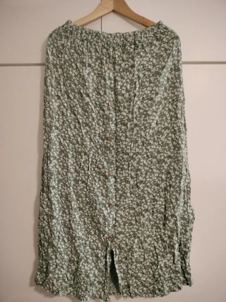 Falda Estampada Floral Verde