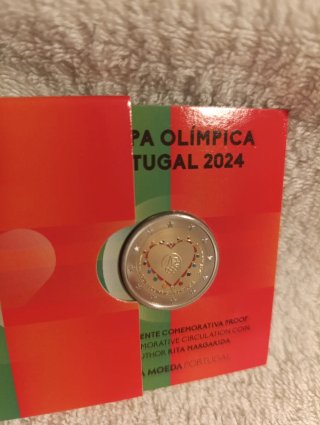 Moneda 2 Euros Portugal 2024 Equipa Olímpica