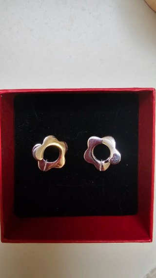 Pendientes de Plata de Ley Diseño Floral