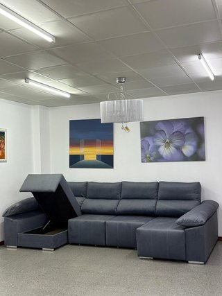 Sofa con arcones y asientos deslizantes NUEVO!