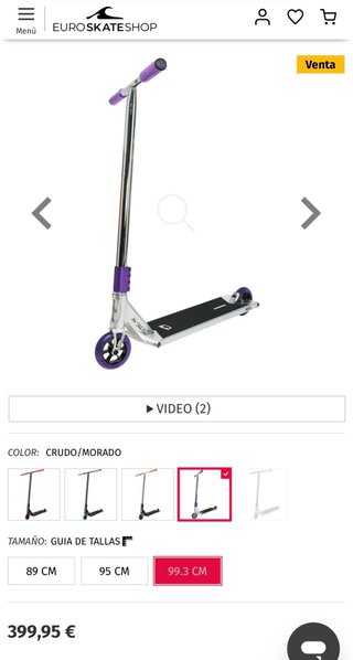 Scooter Freestyle North Tomahawk 99.3cm 15dias uso