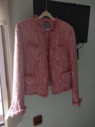 Chaqueta Americana Corta Rosa