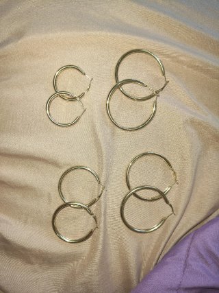 Set de 4 pares de pendientes de aro