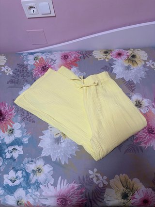 Pantalón de Algodón Amarillo