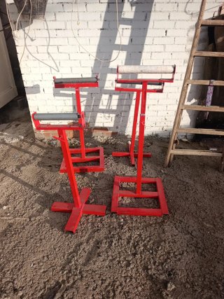 Set de 4 Caballetes Regulables Rojos