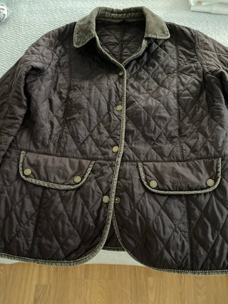 Chaqueta Acolchada Barbour Marrón cuello pana
