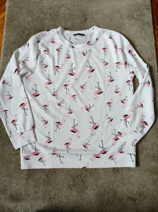 Camiseta Manga Larga Estampado Flamencos Talla M