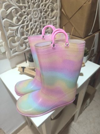 Botas de Agua Multicolor con Purpurina