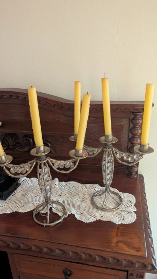 Set de 2 Candelabros Decorativos
