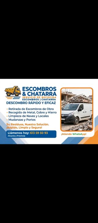 Mudanzas desescombros pida presupuesto