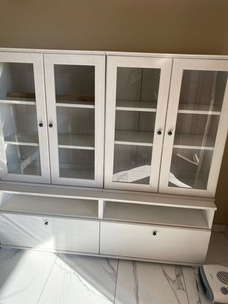 Mueble de Comedor con Vitrina Blanco