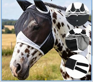 Máscara antimoscas para caballo