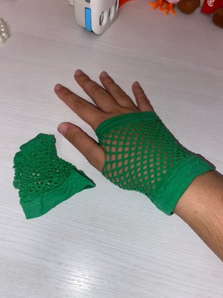 Guantes de red verdes