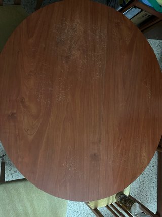 Mesa de comedor redonda extensible y sillas