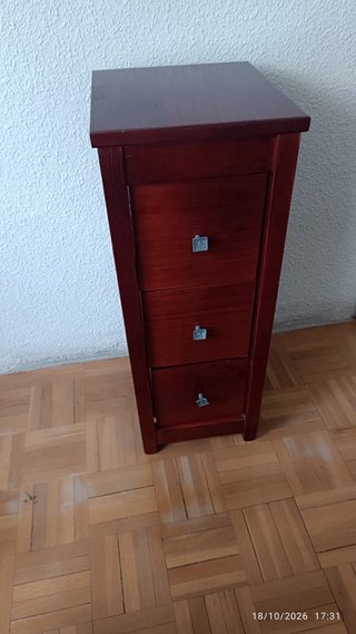 Mueble Auxiliar de Madera con 3 Cajones