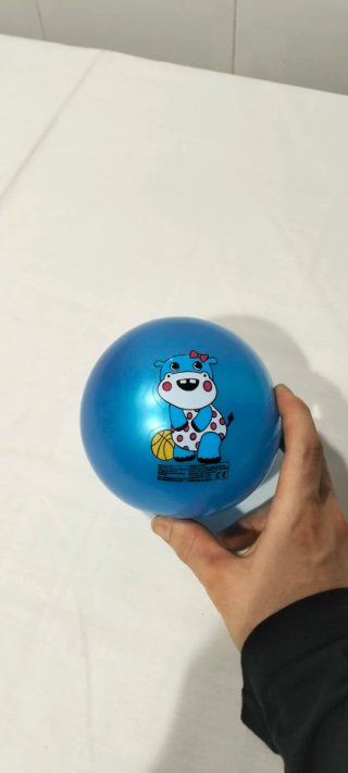 Pelota Azul con Dibujo de Hipopótamo