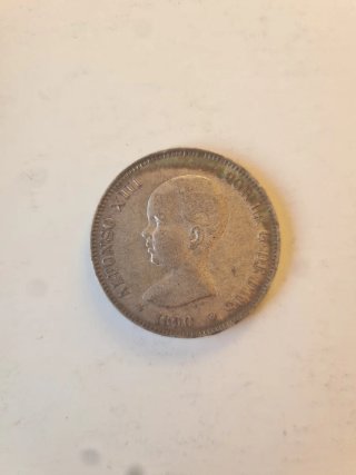 Moneda de 5 Pesetas Alfonso XIII 1890
